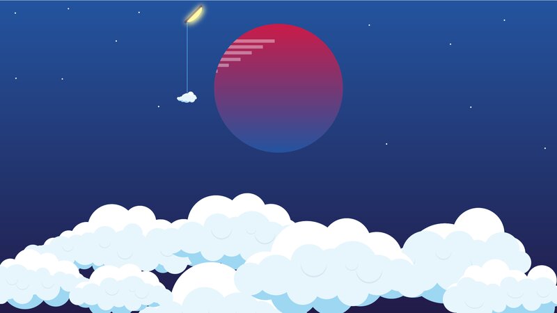 Clouds under Moon
