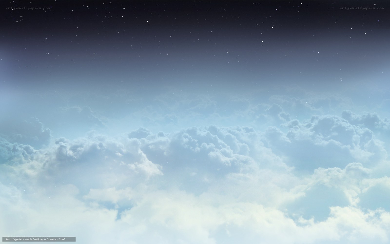 clouds under starry sky