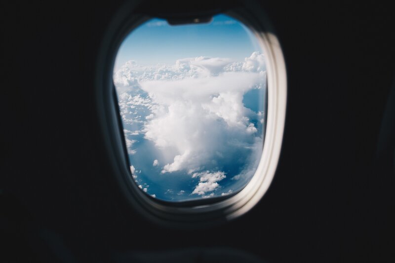 Clouds Viewed from Airplane Window