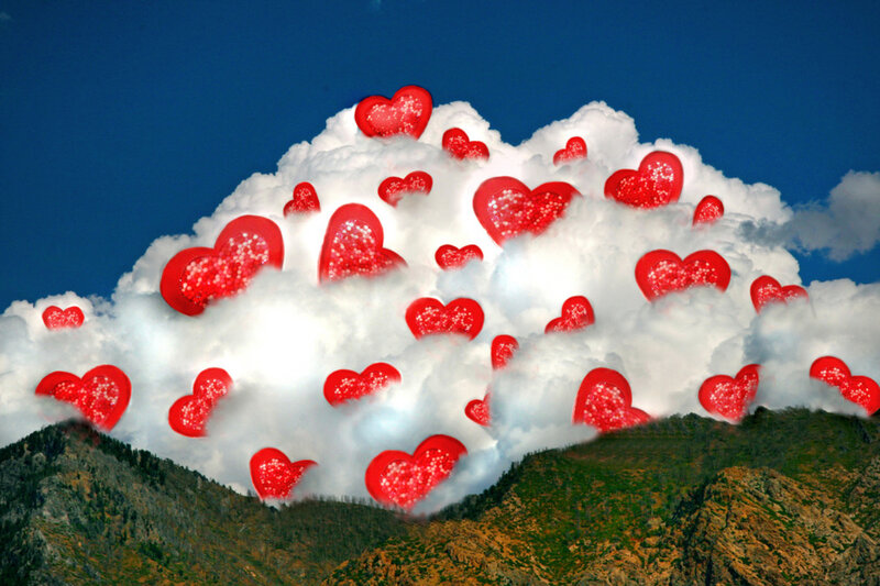 Clouds with Heart Shapes