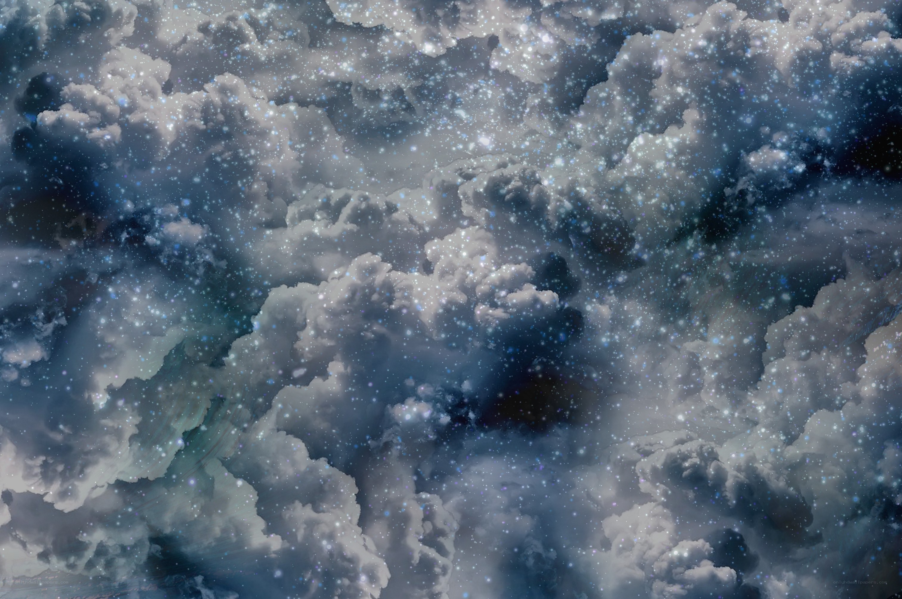 clouds with stars