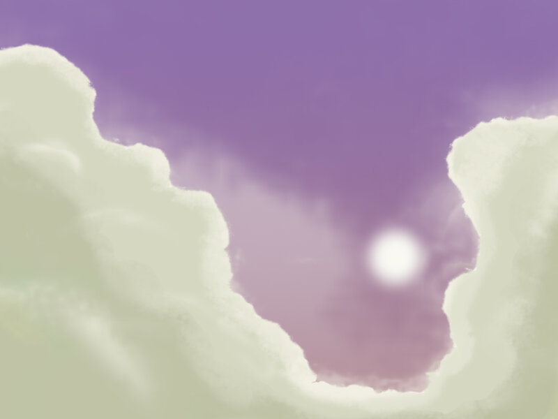 clouds with sun behind