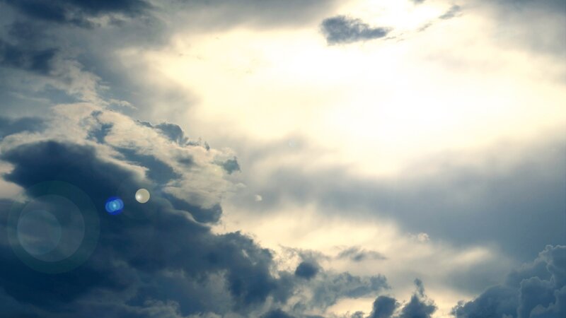 Clouds with Sun Glare