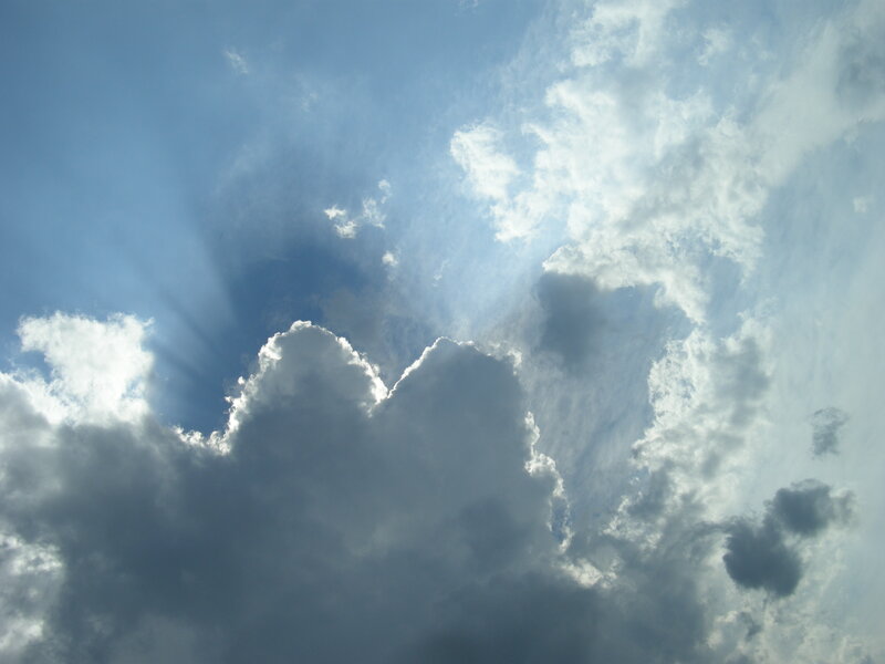 Clouds with Sun Rays — Afternoon