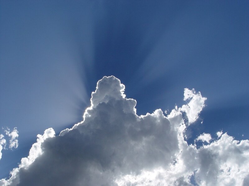Clouds with Sun Rays — Dramatic