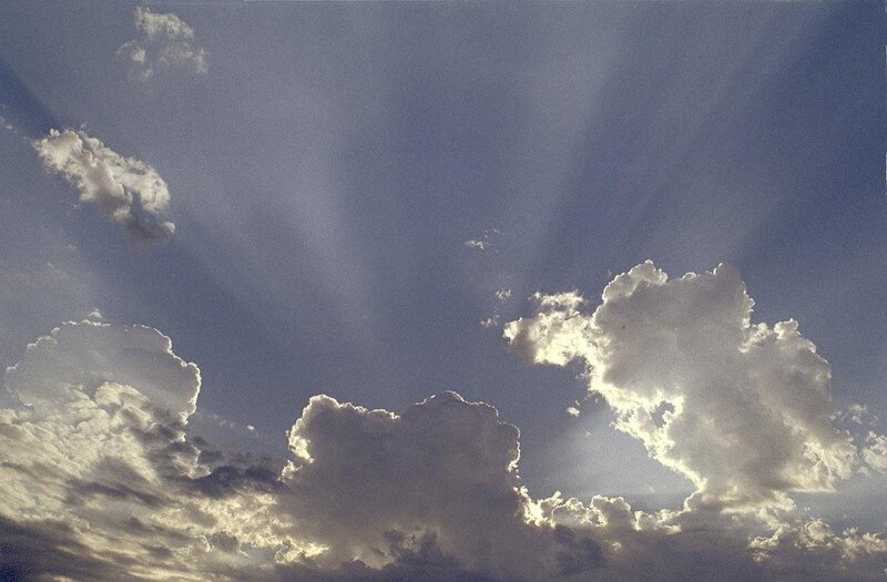 Clouds with Sun Rays — Photograph