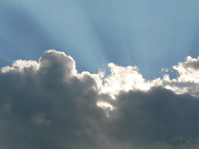 Clouds with Sun Rays — Sunlight