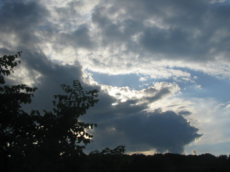 Clouds with sunbeams