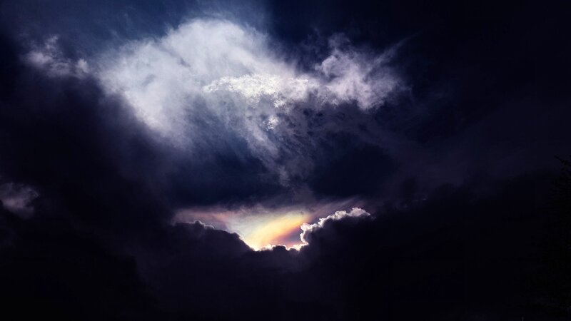 Clouds with Sunburst