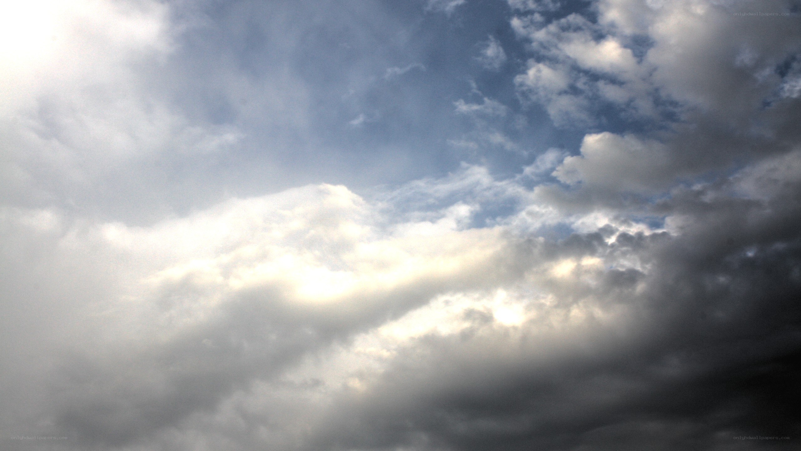 clouds with sunlight breaking through