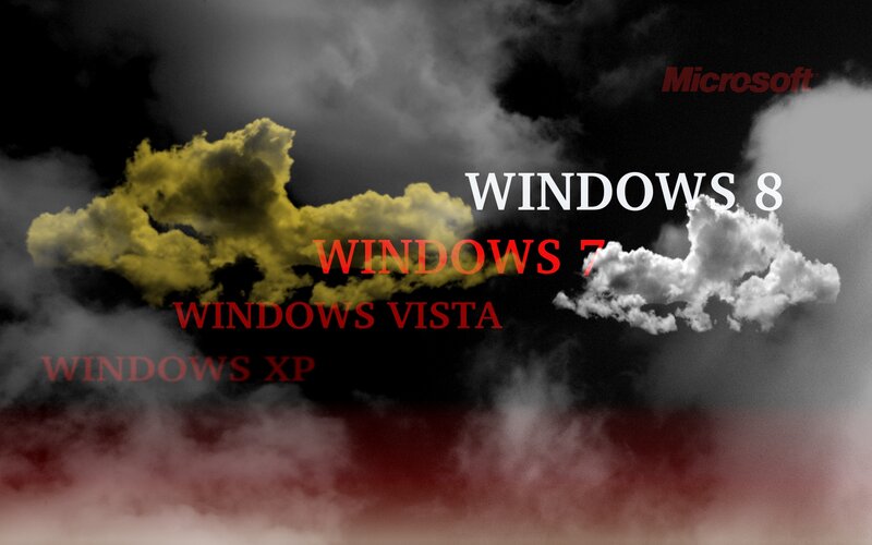 Clouds with Text Overlay — Black