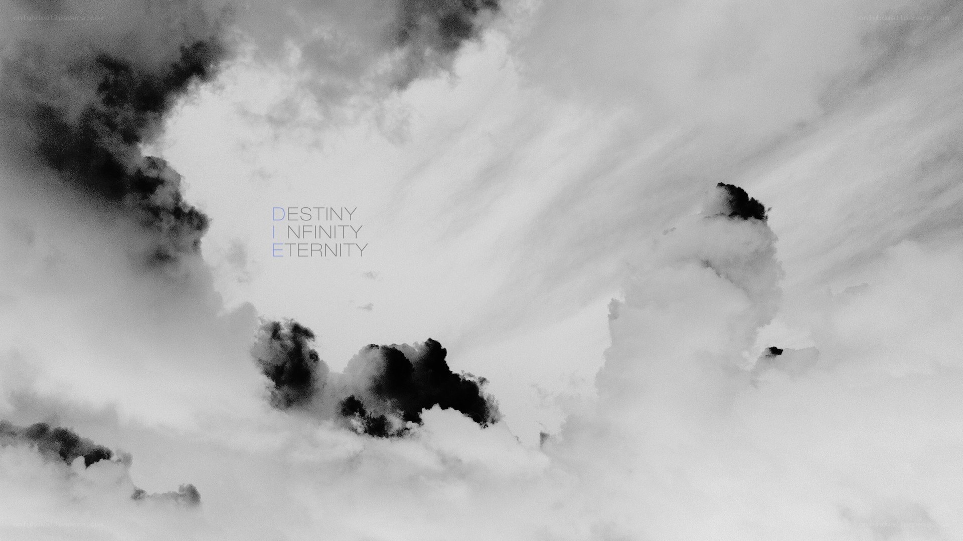clouds with text overlay