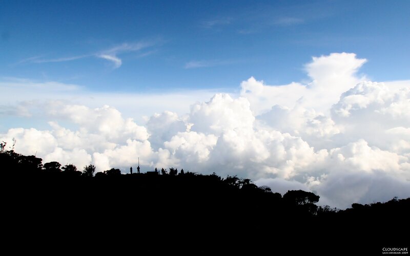 Cloudscape from a mountain peak