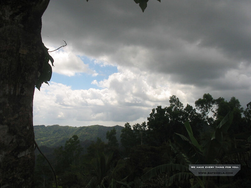 Cloudy landscape with hills