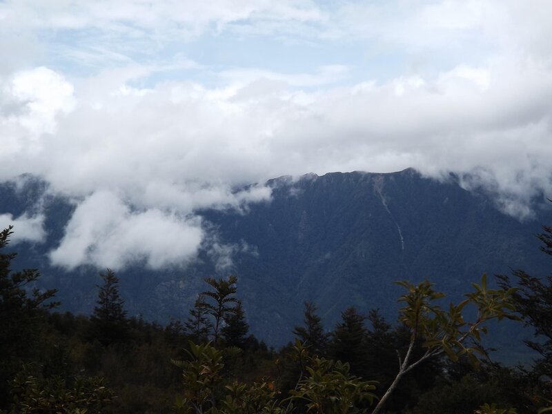 Cloudy mountain landscape
