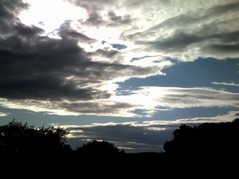 cloudy sky at dusk