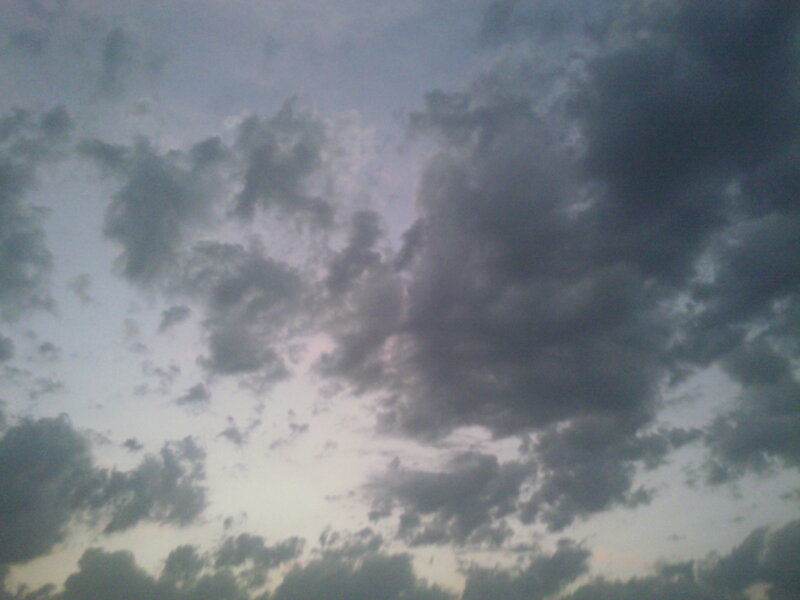 cloudy sky at dusk