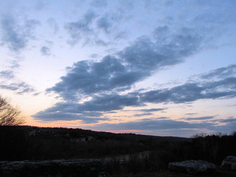 Cloudy Sky at Dusk — Blue, Calm