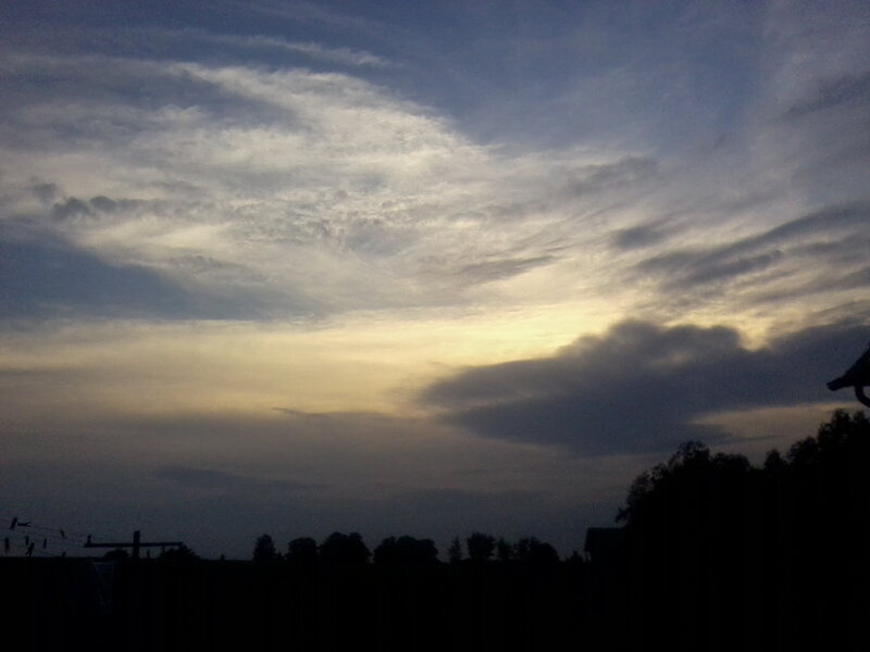 Cloudy Sky at Dusk — Blue, Dramatic, Sunset