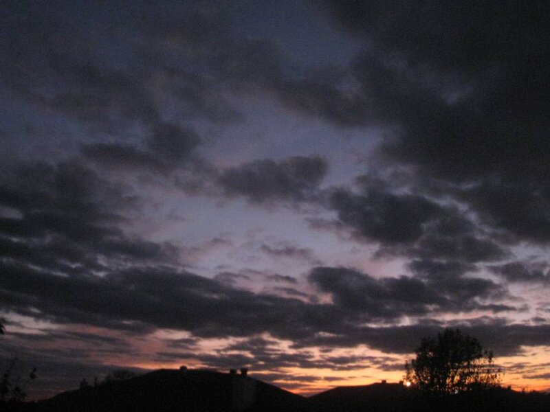 Cloudy Sky at Dusk — Purple, Dramatic