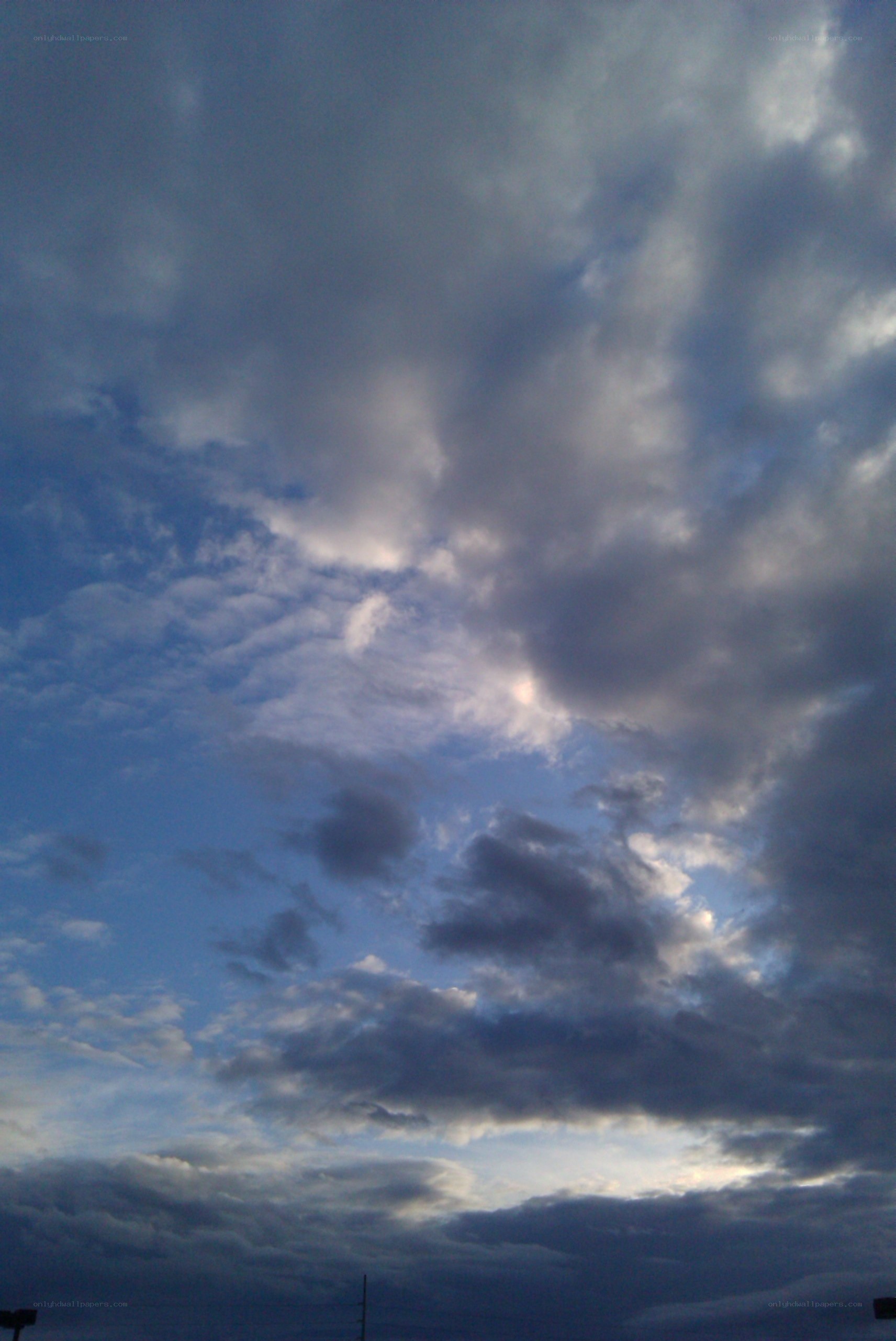 Cloudy sky at dusk