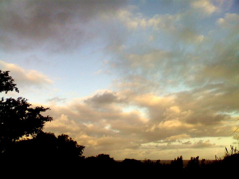 Cloudy Sky at Sunset — Blue, Serene