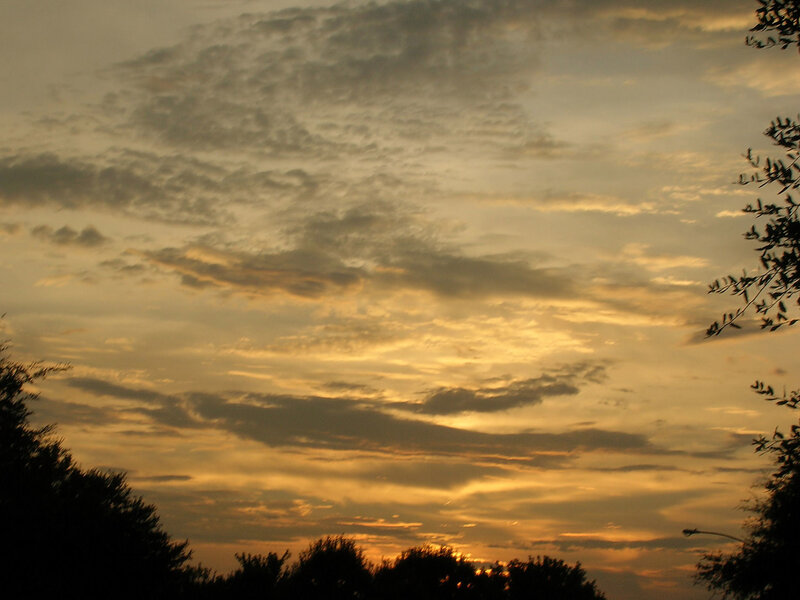 Cloudy Sky at Sunset — Yellow