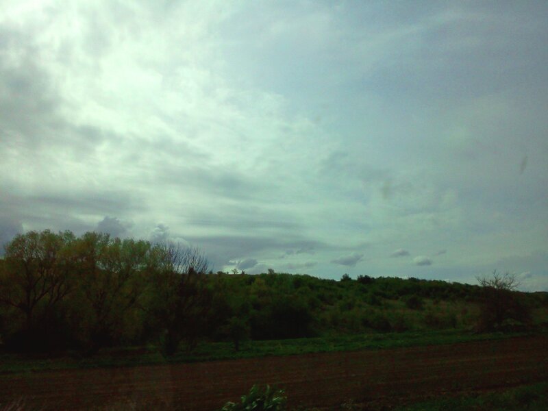 Cloudy Sky over Field — Gray, Overcast