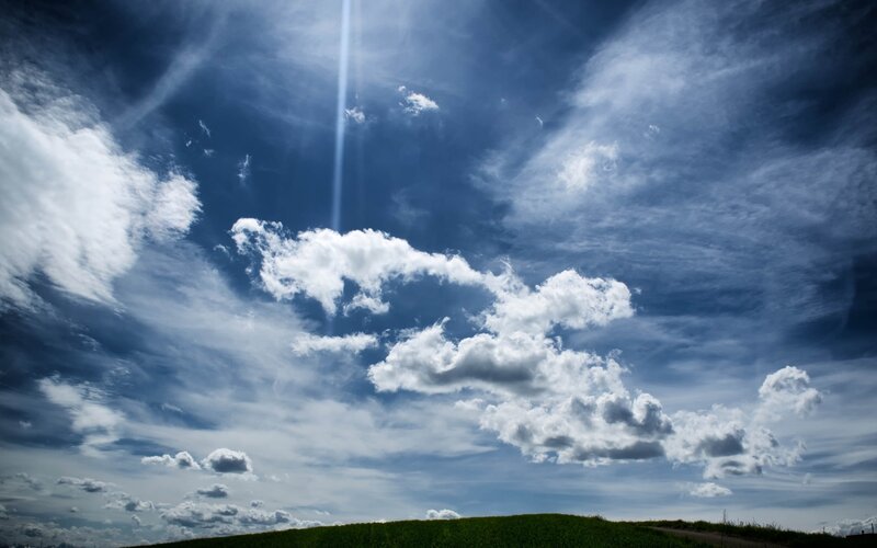 Cloudy Sky over Hill