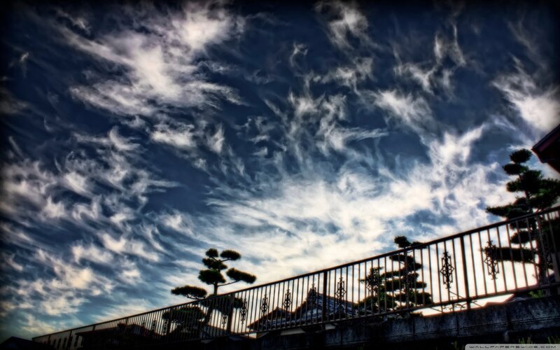 Cloudy Sky over Railing