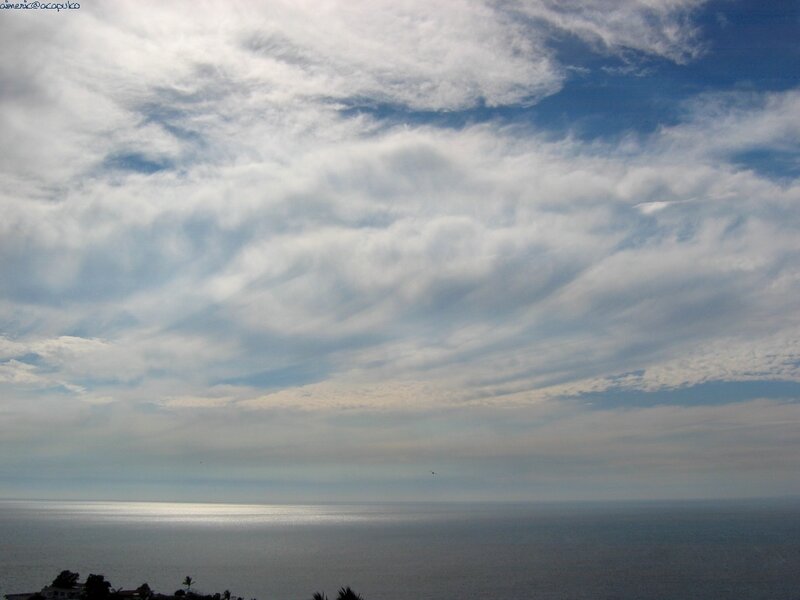Cloudy sky over the ocean
