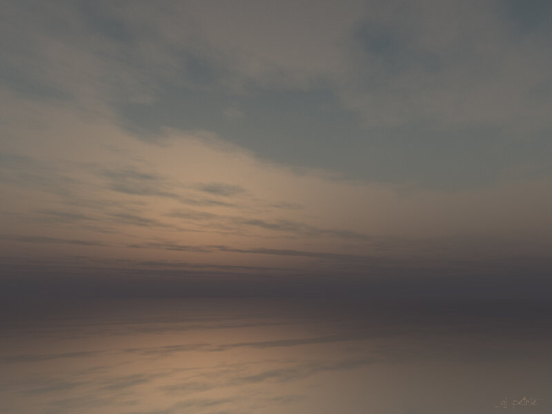 Cloudy Sky over Water — Gray