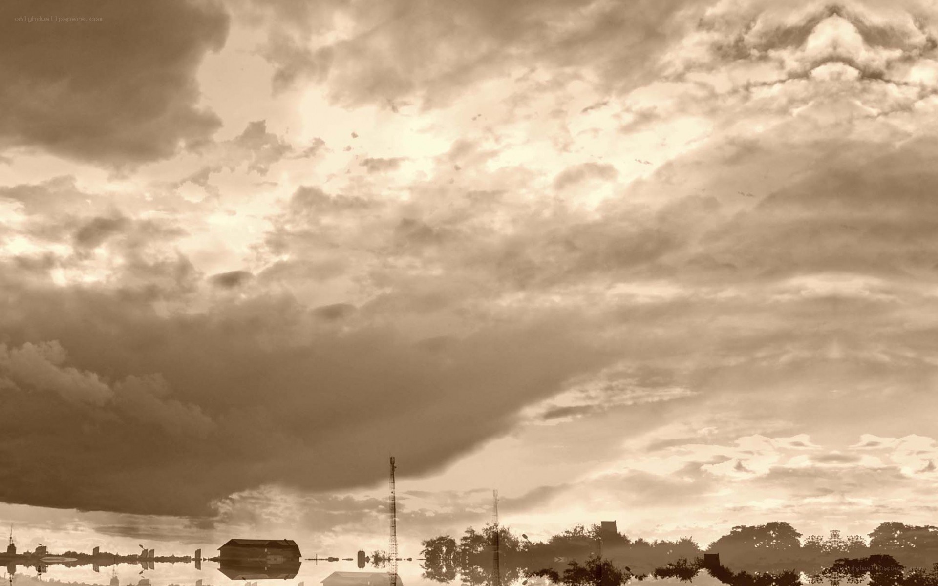 Cloudy sky over water