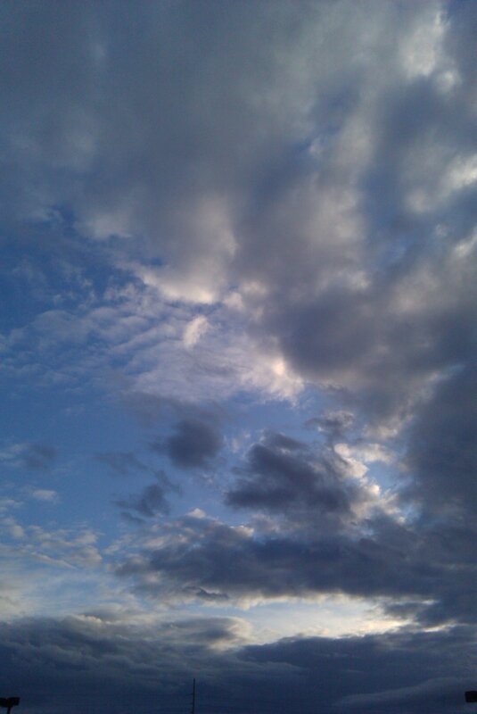 Cloudy Sky with Blue Patches — Dramatic
