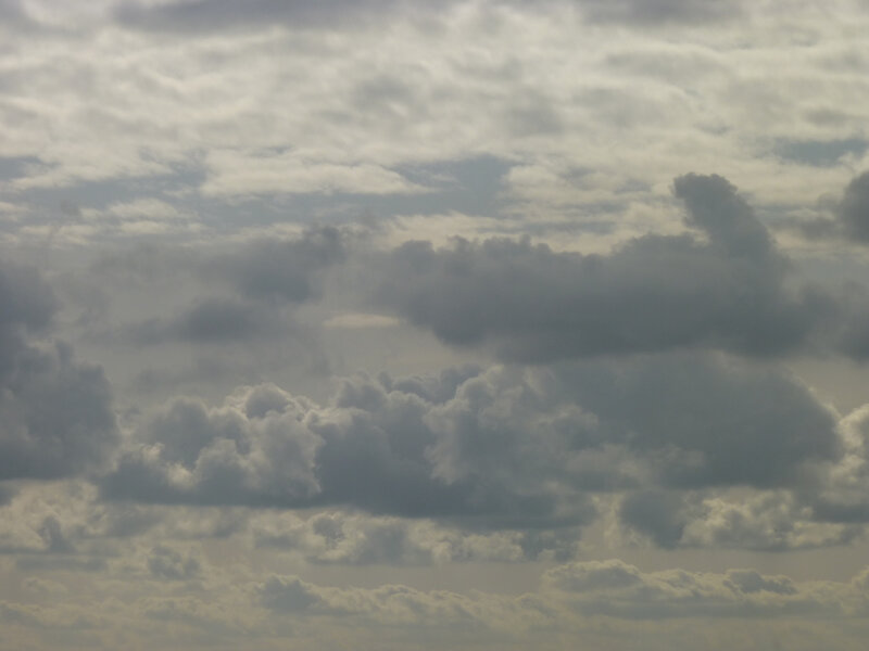 cloudy sky with gray clouds