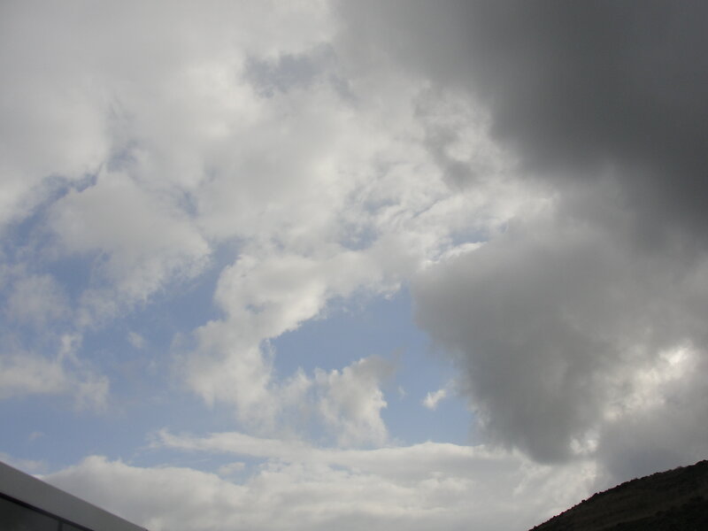 Cloudy sky with mountain