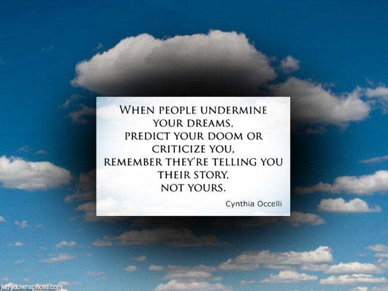 Cloudy Sky with Quote
