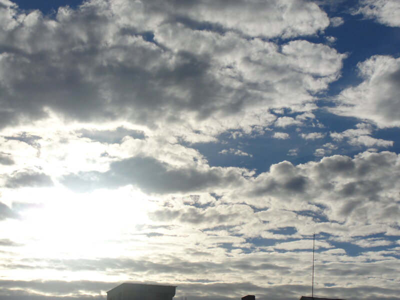 cloudy sky with sun