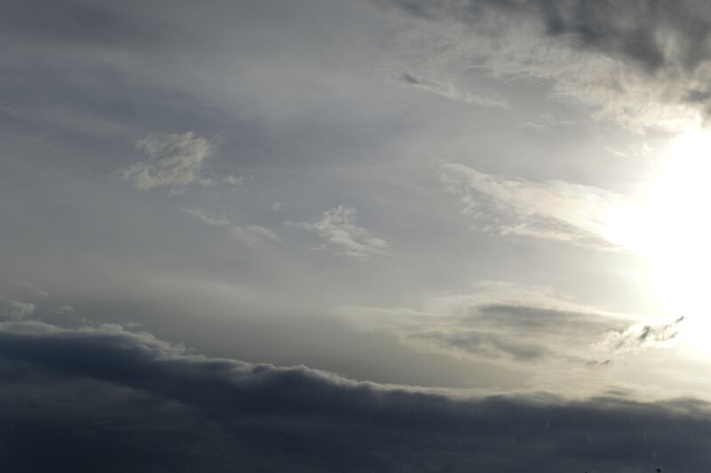 Cloudy Sky with Sun — Gray, Dramatic