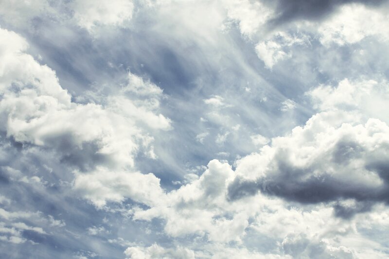 Cloudy sky with white clouds