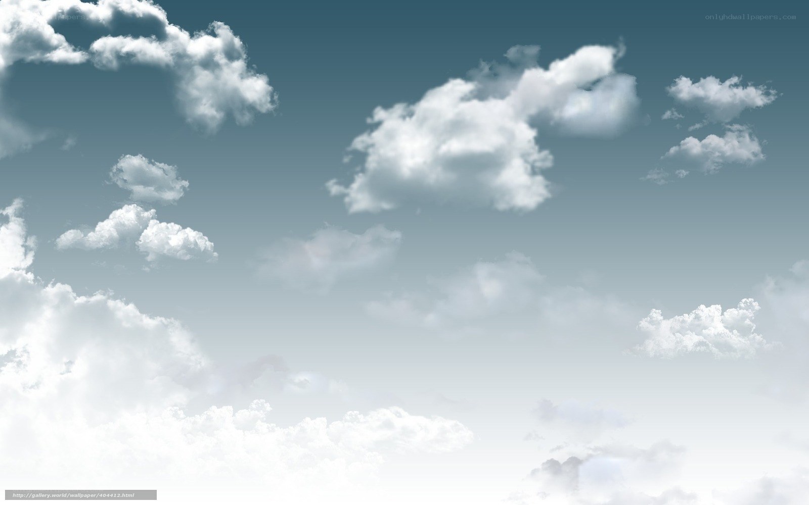 Cloudy sky with white clouds