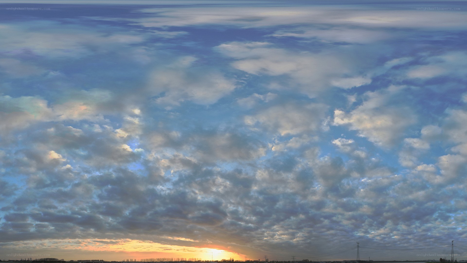cloudy sunset sky