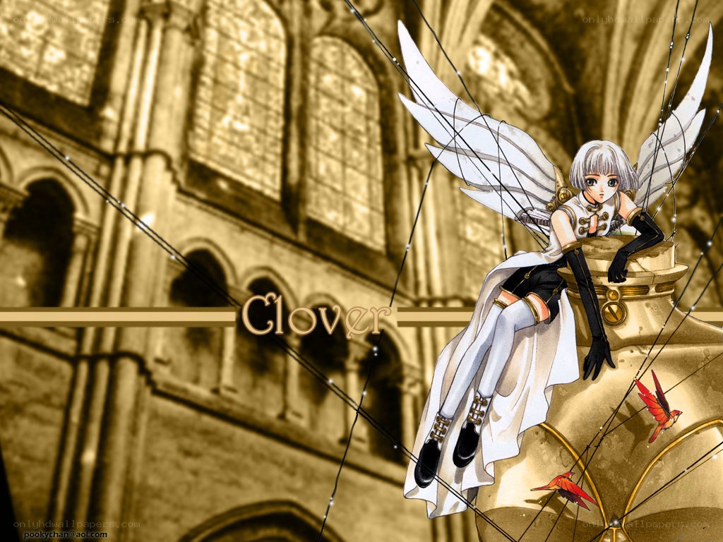 Clover character in cathedral