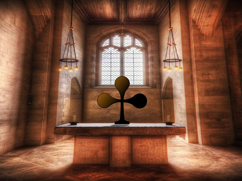 Clover Symbol on Altar