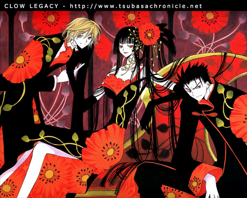 Clow Legacy characters in red attire