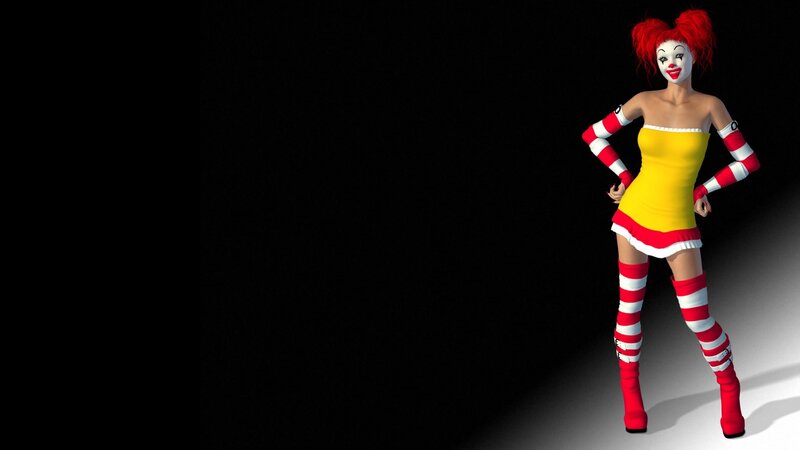 clown character in yellow dress