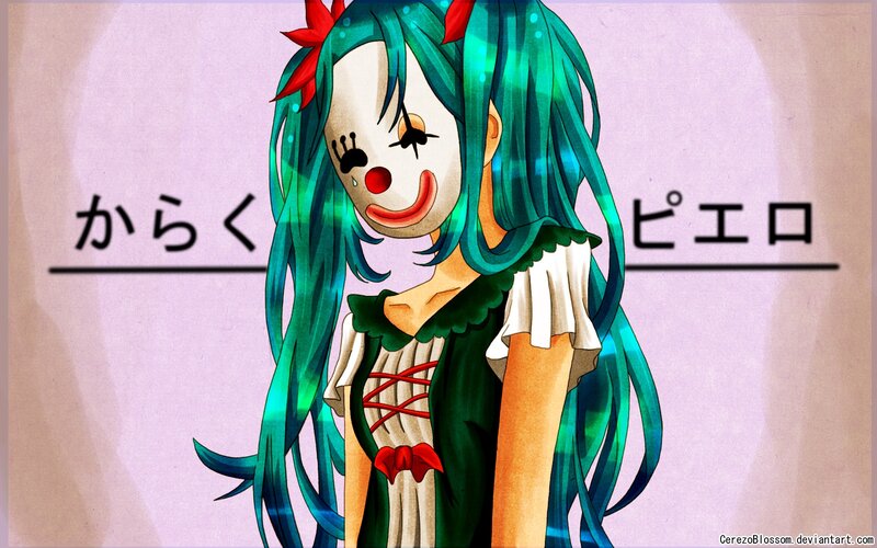 clown character with green hair