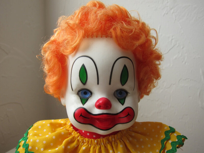 Clown Doll with Orange Hair