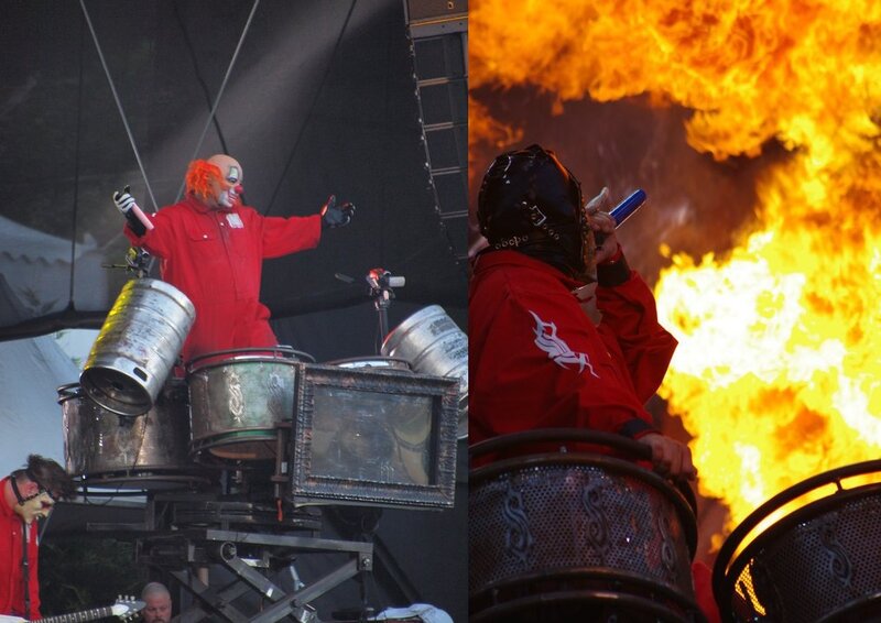 Clown Drummer on Stage