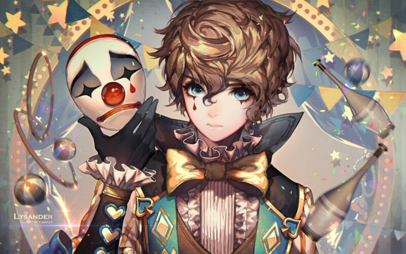 Clown-faced Character — Brown